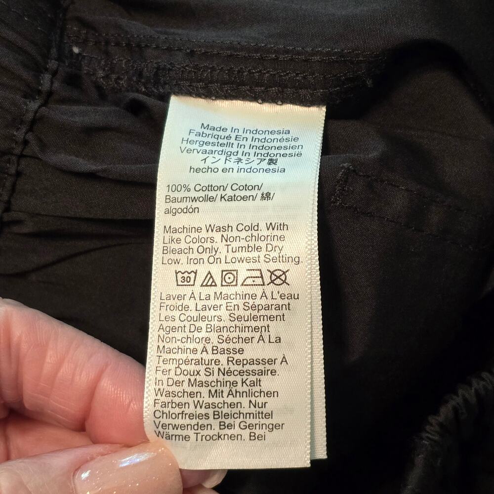Madewell Pullon Barrel Leg Utility Pants Poplin Cotton Womens XXS/S Black NWT - Picture 4 of 10